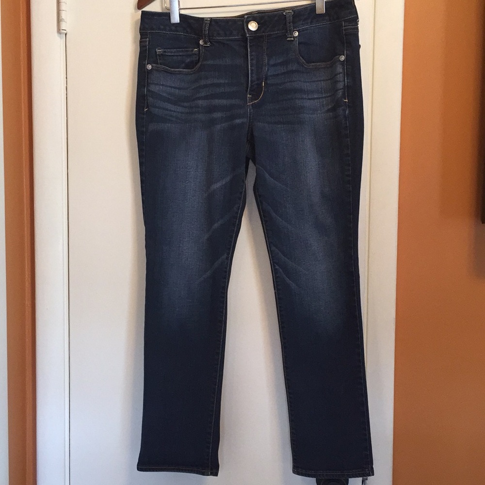 AE skinny jeans, 14 short, super stretch, skinny